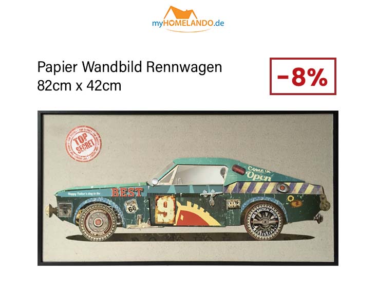 Papier Wandbild Rennwagen II