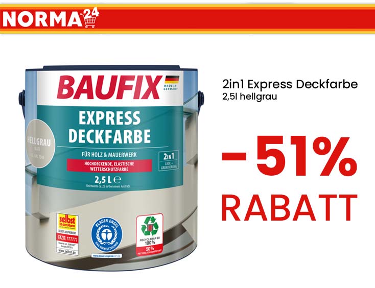 2,5L 2in1 Express Deckfarbe - hellgrau
