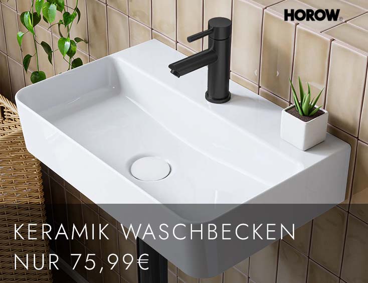 Rechteckiges Keramik Waschbecken
