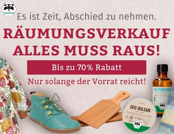 Räumungsverkauf Waschbär