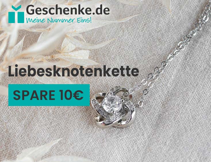 Liebesknotenkette &quot;Für meinen Schatz - Ich liebe Dich&quot; 