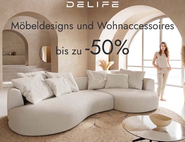 Möbeldesigns und Wohnaccessoires bis zu -50%
