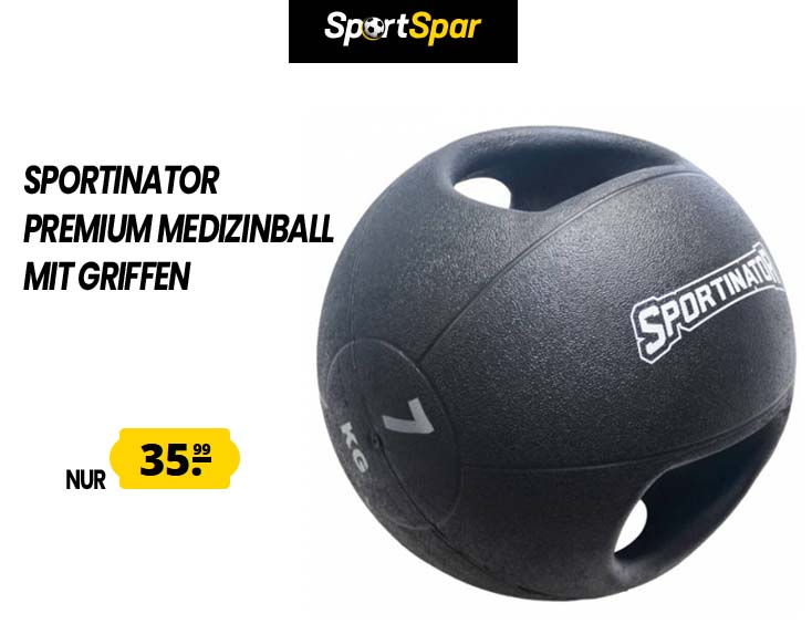 SPORTINATOR Premium Medizinball mit Griffe 7kg