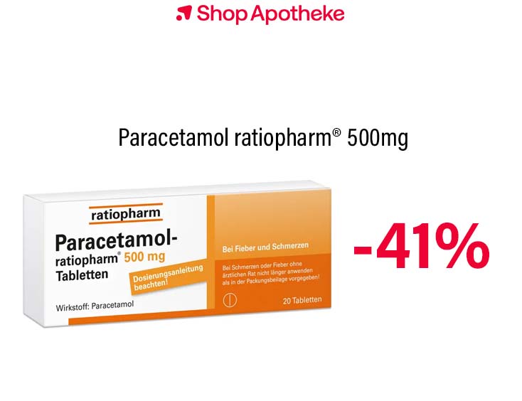 Paracetamol ratiopharm® 500mg -41%
