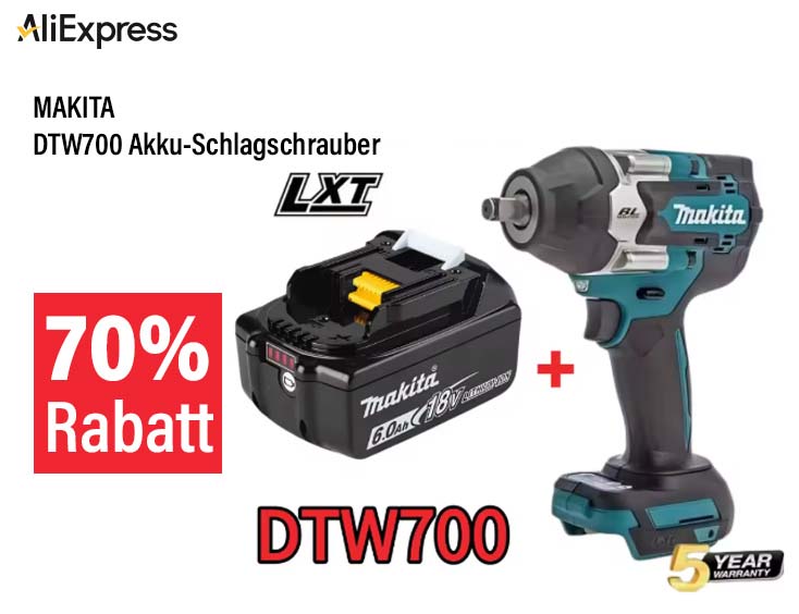 Makita DTW700 Akku-Schrauber 17,69€