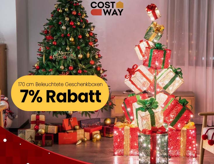 Beleuchtete Weihnachtsgeschenk-Kartons 