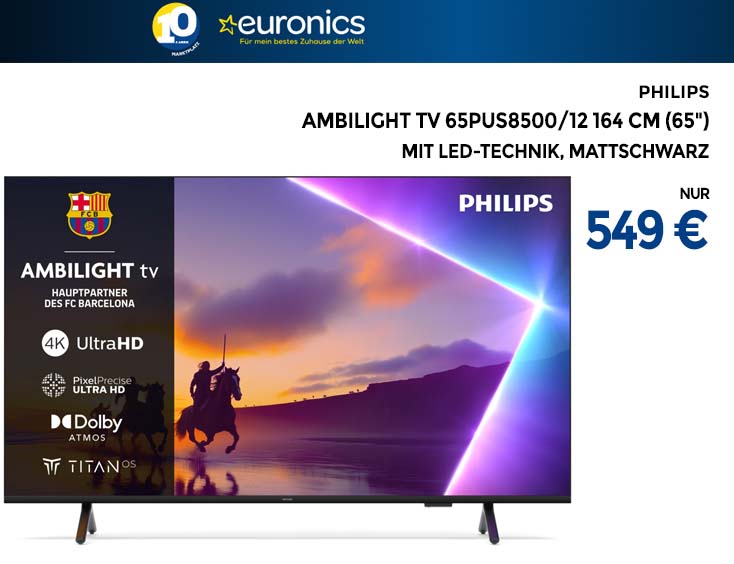 Philips 65PUS8500/12 164 cm (65&quot;) Ambilight TV