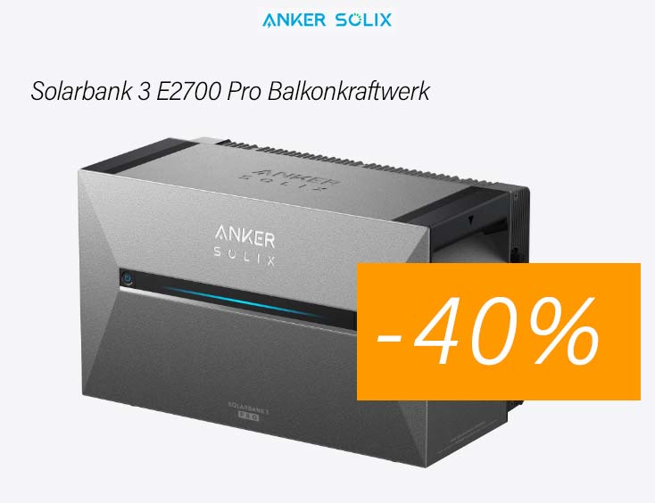 Anker SOLIX Solarbank 3 E2700 Pro Balkonkraftwerk 