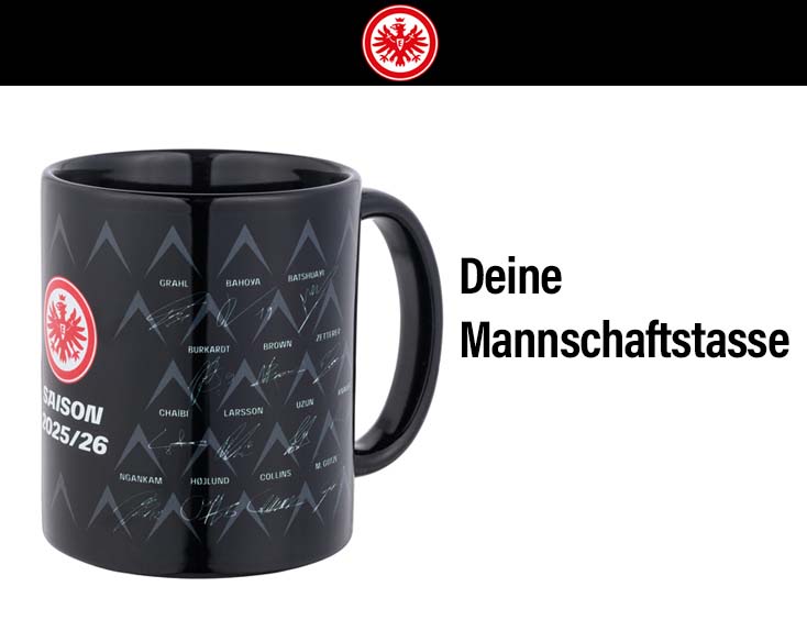 Eintracht Frankfurt Tasse Mannschaft 25/26