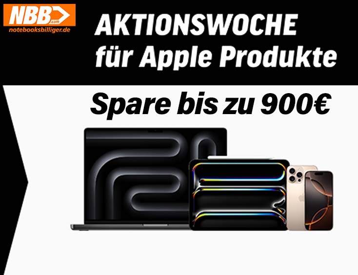 Apple Aktionswoche - Bis zu 900€ Rabatt