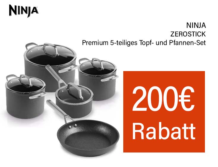 Ninja ZEROSTICK Premium 5-teiliges Topf- und Pfannen-Set