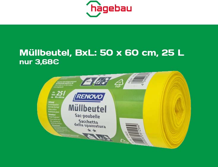 40x Müllbeutel  25 L 