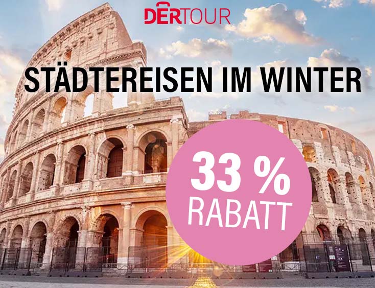 Städtereisen im Winter mit 33 % Rabatt