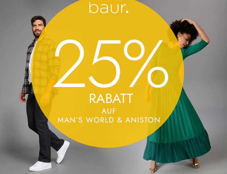 Aniston &amp; Man's World -25%