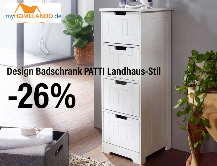 Design Badschrank Landhaus-Stil