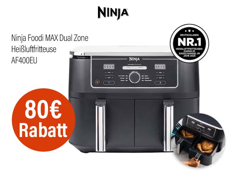  Ninja Foodi MAX Dual Zone Heißluftfritteuse