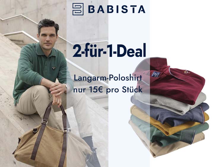 Langarm-Poloshirt nur 15€ pro Stück