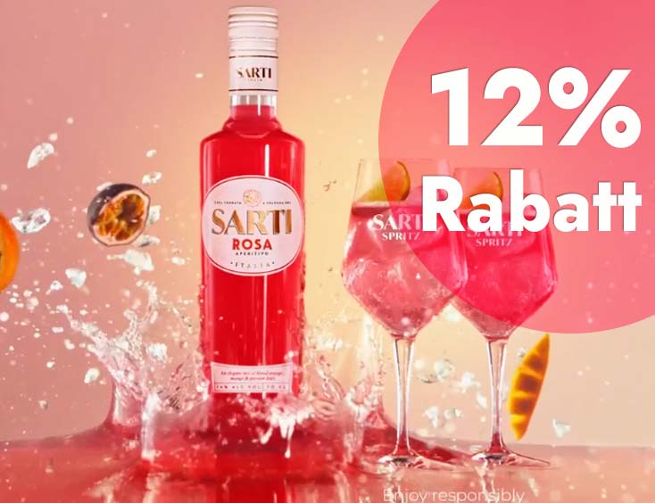 Sarti Rosa Likör - 12% Rabatt