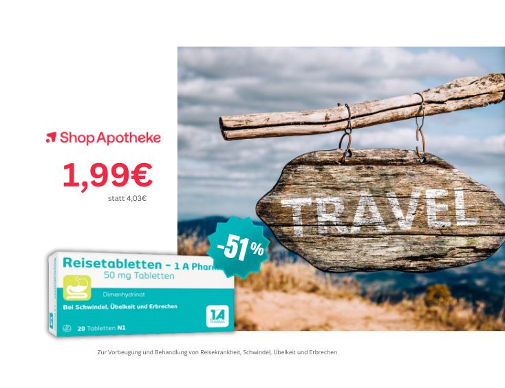 Reisetabletten - 1A Pharma® 