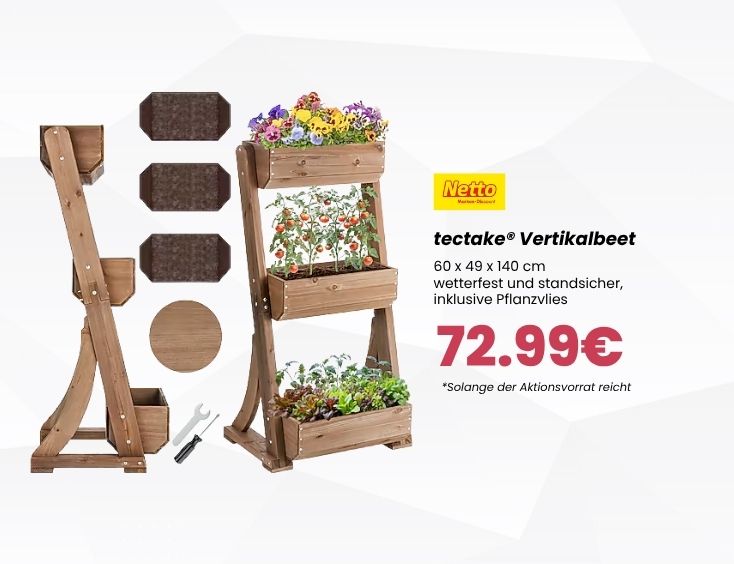 tectake® Vertikalbeet, 3 Etagen