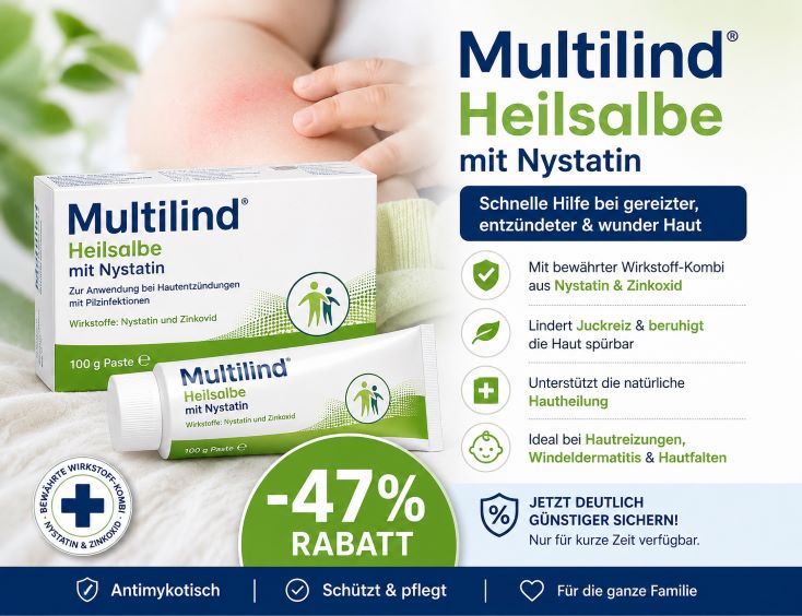 Multilind Heilsalbe mit Nystatin -47%