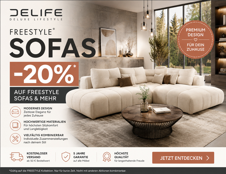 DELIFE FREESTYLE Sofas -20%