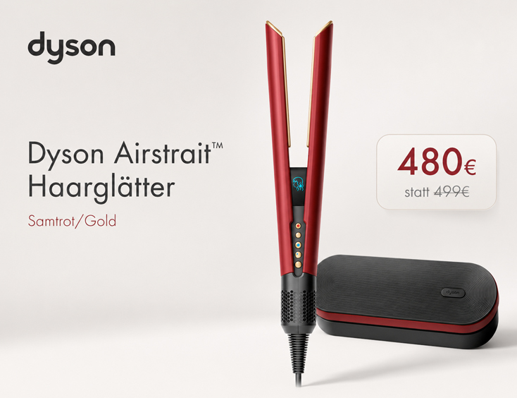  Dyson Airstrait™ Haarglätter | Samtrot/Gold