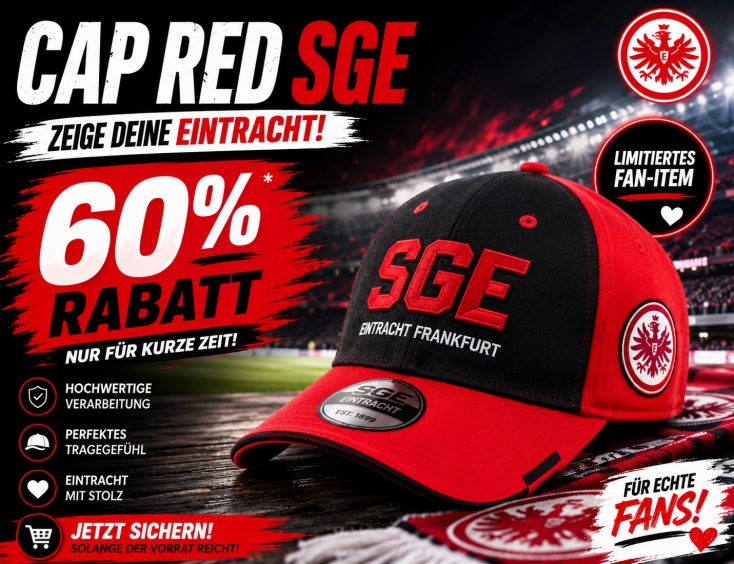 Cap Red SGE | 60% Rabatt