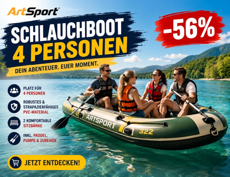 ArtSport Schlauchboot 4 Personen -56%