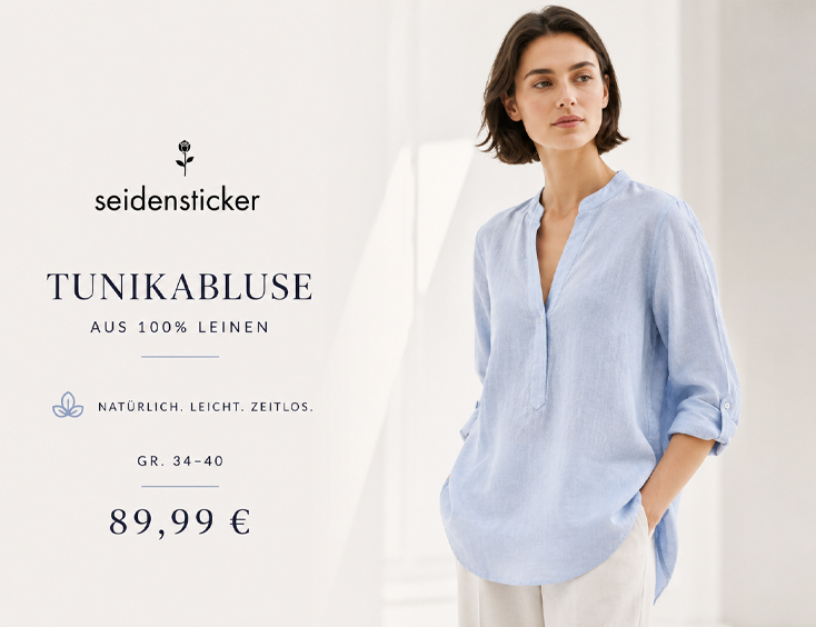 Tunikabluse 100% Leinen