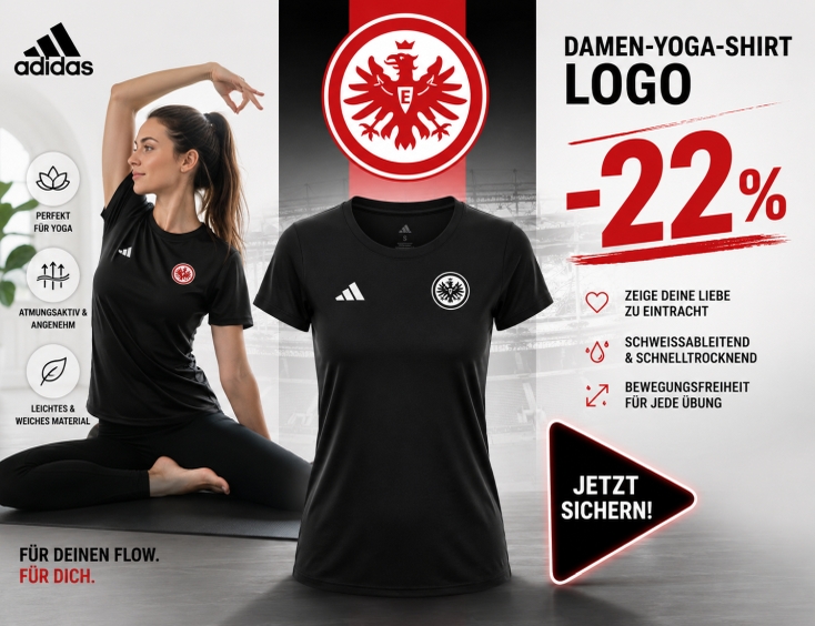 adidas Damen-Yoga-Shirt Logo -22%