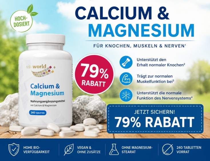 Calcium &amp; Magnesium | 79% Rabatt