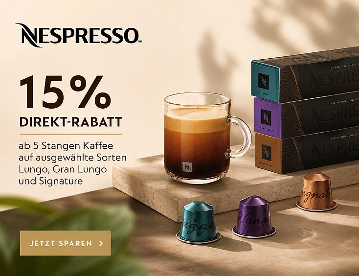 Nespresso 15 % Direkt-Rabatt 