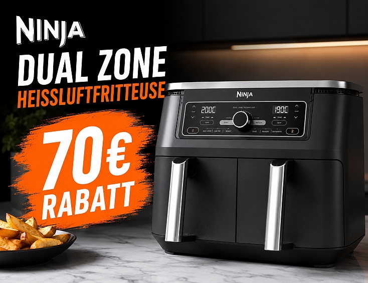 Ninja Dual Zone Heißluftfritteuse | 70€ Rabatt