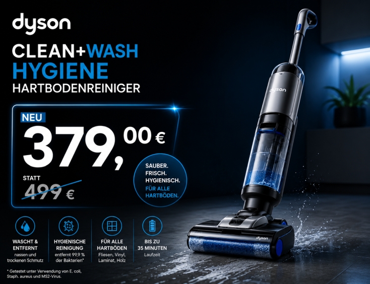 Dyson Clean+Wash Hygiene Hartbodenreiniger