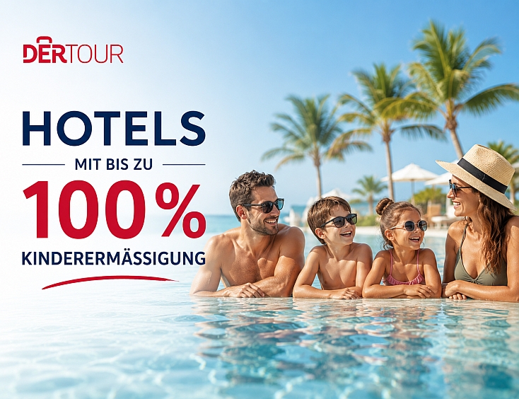 Hotels mit bis zu 100 % Kinderermäßigung