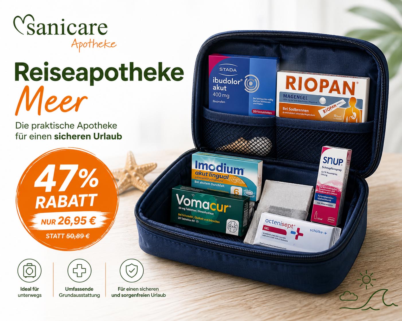 Reiseapotheke Meer | 47% Rabatt