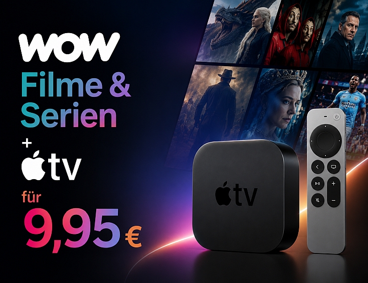 WOW Filme &amp; Serien + Apple TV für 9,95 €