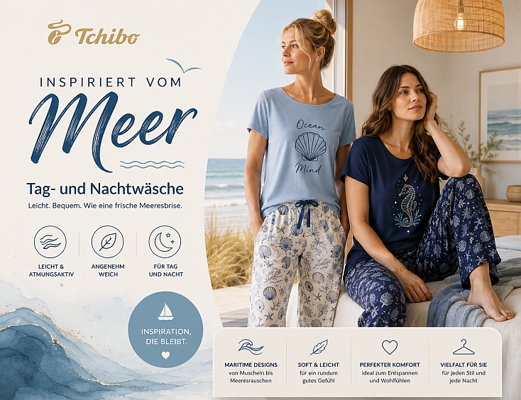 Inspiriert vom Meer – Tag- und Nachtwäsche 