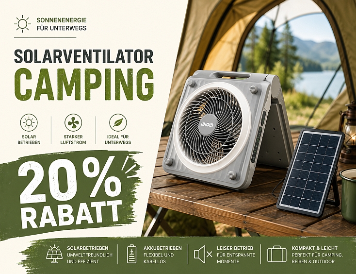 Solarventilator Camping | 20% Rabatt