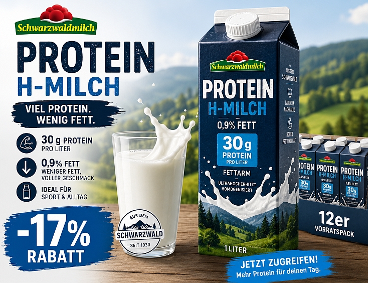 Schwarzwaldmilch Protein H-Milch -17%