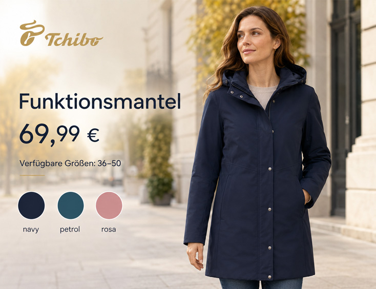 Funktionsmantel, navy