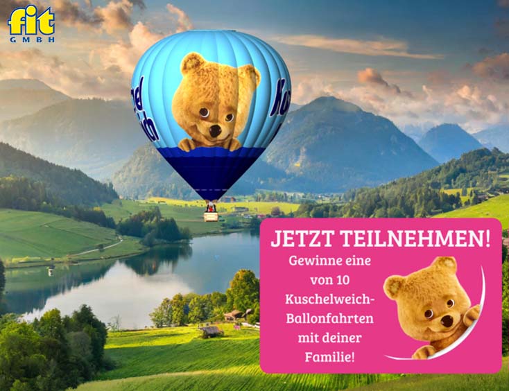 Fahrt im Kuschelbär-Ballon 
