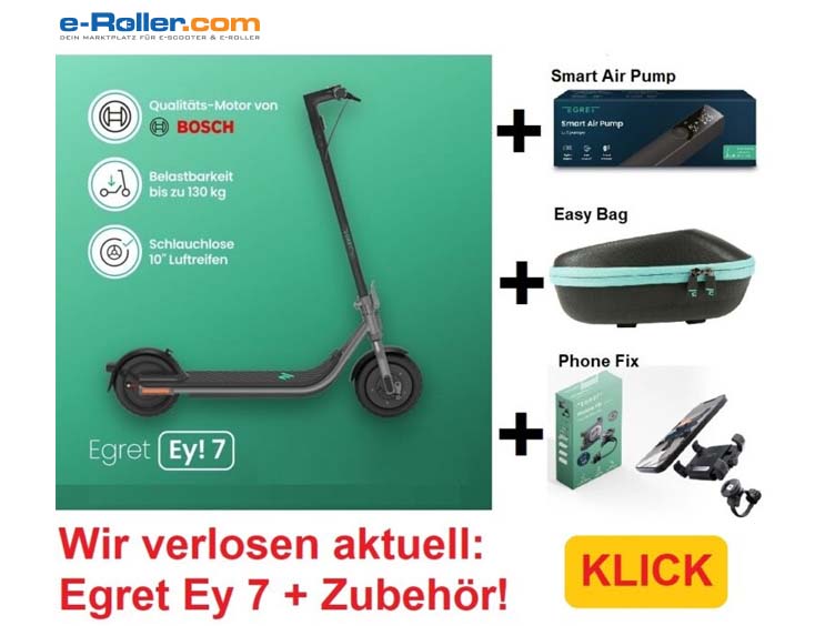 Egret Ey 7 eRoller + cooles Zubehör