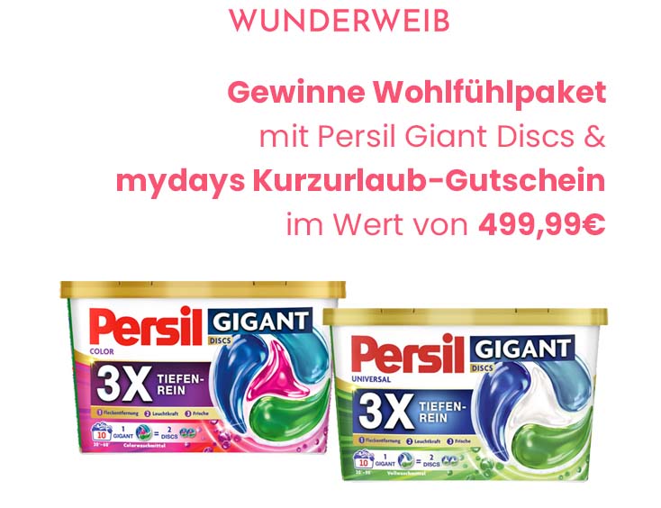 Kurzurlaub-Gutschein + Persil Gigant Discs