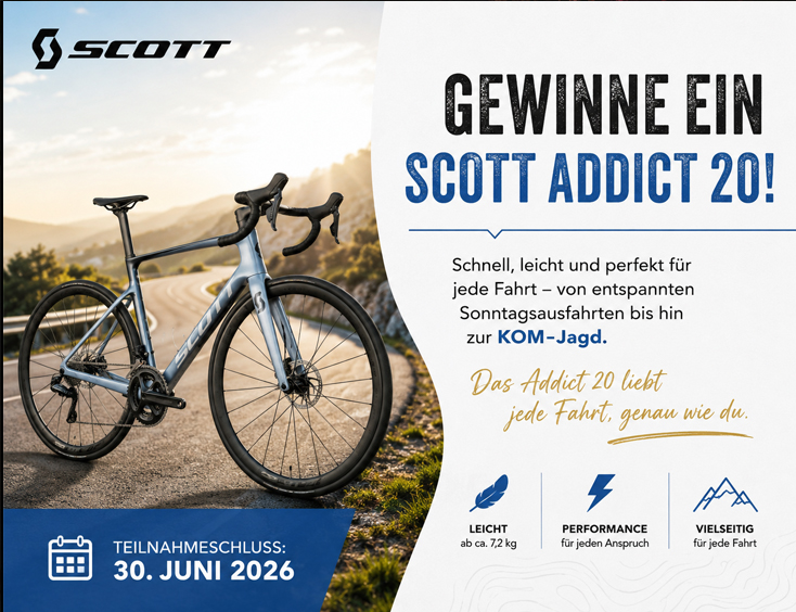 Rennrad Addict 20 gewinnen