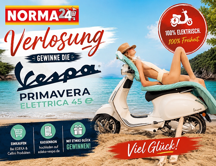Verlosung Vespa Primavera Elettrica 45
